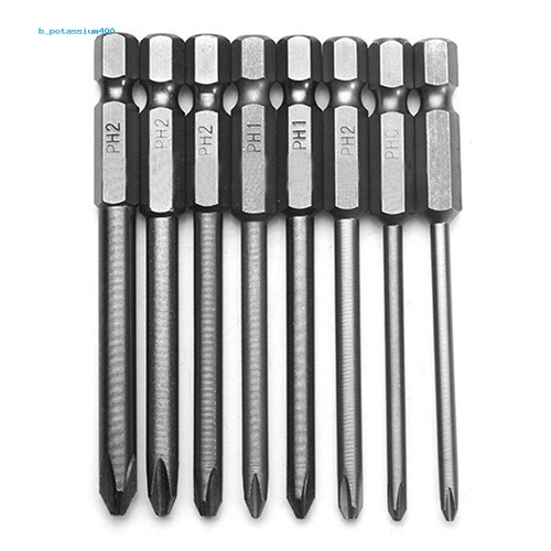 pota-8pcs-set-75mm-1-4-hex-shank-magnetic-cross-head-long-screwdriver-bits-tool