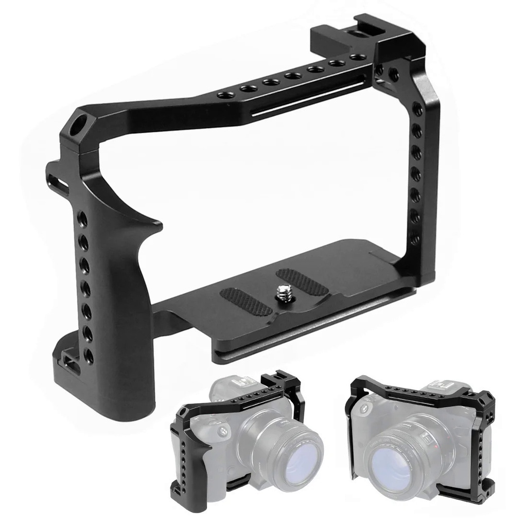 โลหะ Cooling กรอบป้องกัน SLR กล้อง Cage Rig Extension ชีส Mount สำหรับ ...