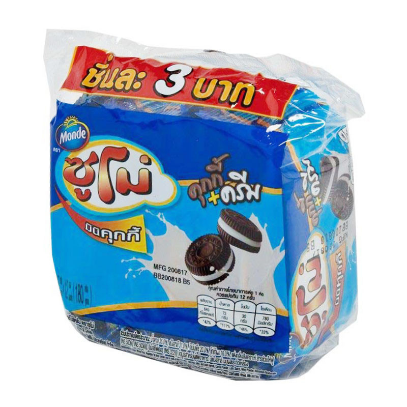 ซูโม่ มินิคุกกี้ไส้ครีม 14 ก. x 12 / SUMO Cookies Cream 14 g x 12 ...