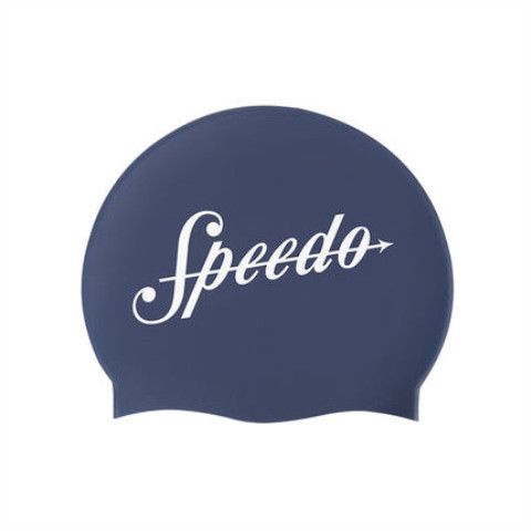 speedo-speedo-fit-hair-care-พิมพ์โลโก้หมวกว่ายน้ำซิลิโคนกันน้ำสำหรับผู้ชายและผู้หญิง