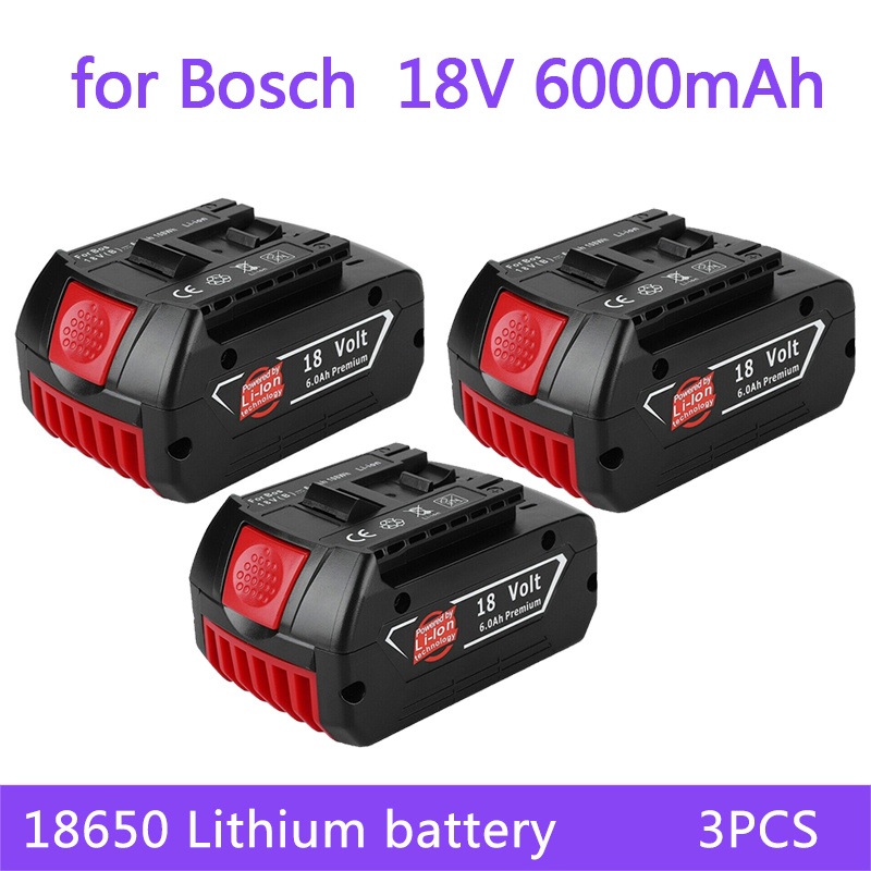 แบตเตอรี่18V Bosch 6.0Ah สำหรับ Bosch สว่านไฟฟ้า18V แบตเตอรี่ Li-Ion ...