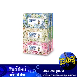 กระดาษเช็ดหน้า 140 แผ่น (แพ็ค6กล่อง) เซลล็อกซ์ พิวริฟาย ฟลาวเวอร์ Cellox Purify Flower Facial Tissue