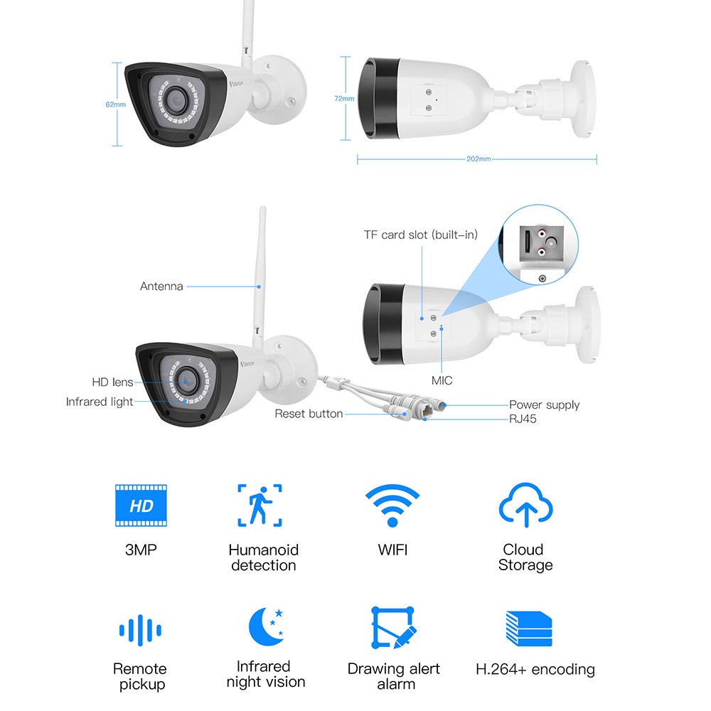 vstarcam-กล้องวงจรปิดไร้สาย-กล้องcctv-กล้องภายนอก-ภาพ-3mp-wifi-2-4g-รุ่น-cs55-outdoor-ตรวจจับบุลคล-มีไมค์