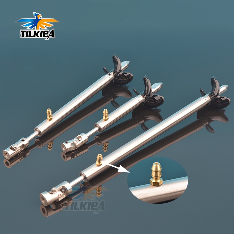 91Y Rc Boat 4mm Boat Shaft Drive Shaft + Cardan Joint + 3 Blades