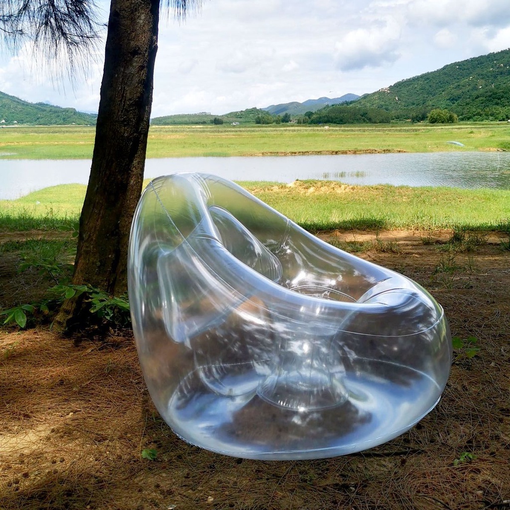 ใหม่โปร่งใสInflatableโซฟาโซฟาห้องนอนโซฟาขนาดเล็กเก้าอี้ | Shopee Thailand