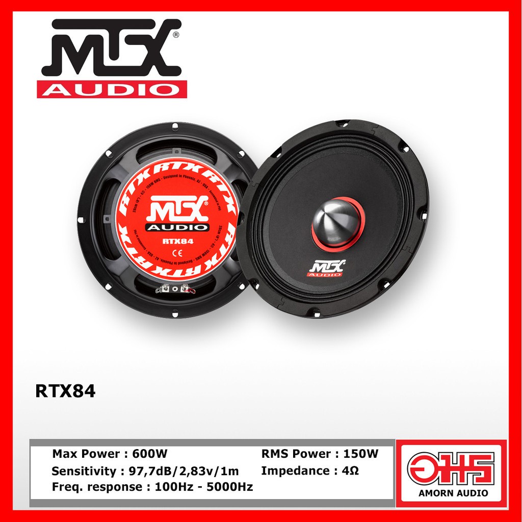 mtx-rtx84-เครื่องเสียงรถยนต์-ลำโพงเสียงกลาง-8นิ้ว-1คู่-amornaudio-อมรออดิโอ