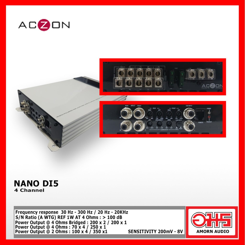 aczon-nano-di5-เพาเวอร์แอมป์-ขนาด-5-แชนแนล-amornaudio-อมรออดิโอ