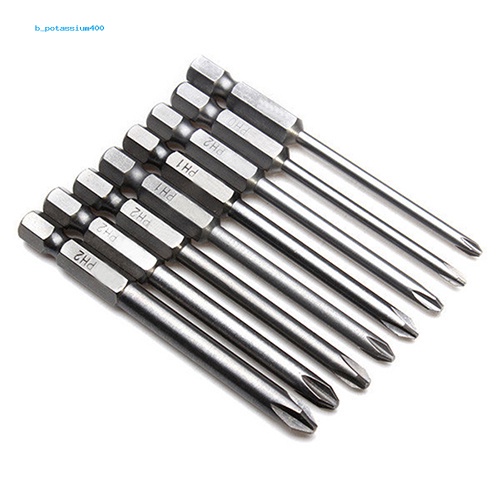 pota-8pcs-set-75mm-1-4-hex-shank-magnetic-cross-head-long-screwdriver-bits-tool