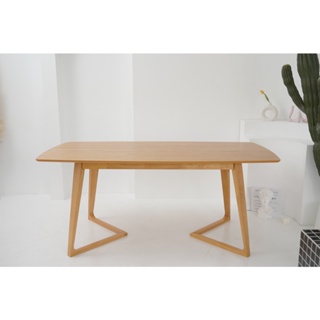 PRIM โต๊ะทำงาน โต๊ะอาหาร ALISSA DINING TABLE สี NATURAL ขนาด 180 ซม.