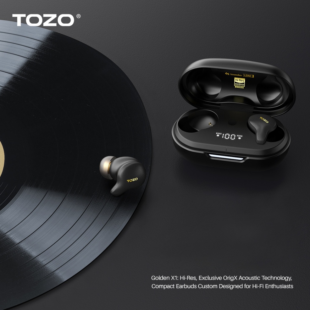 TOZO Golden X1 Hybrid Drivers หูฟังบลูทูธ In-Ear (DD+BA) 6 Mics Hybrid ANC & ENC IPX6 Bluetooth 5.3