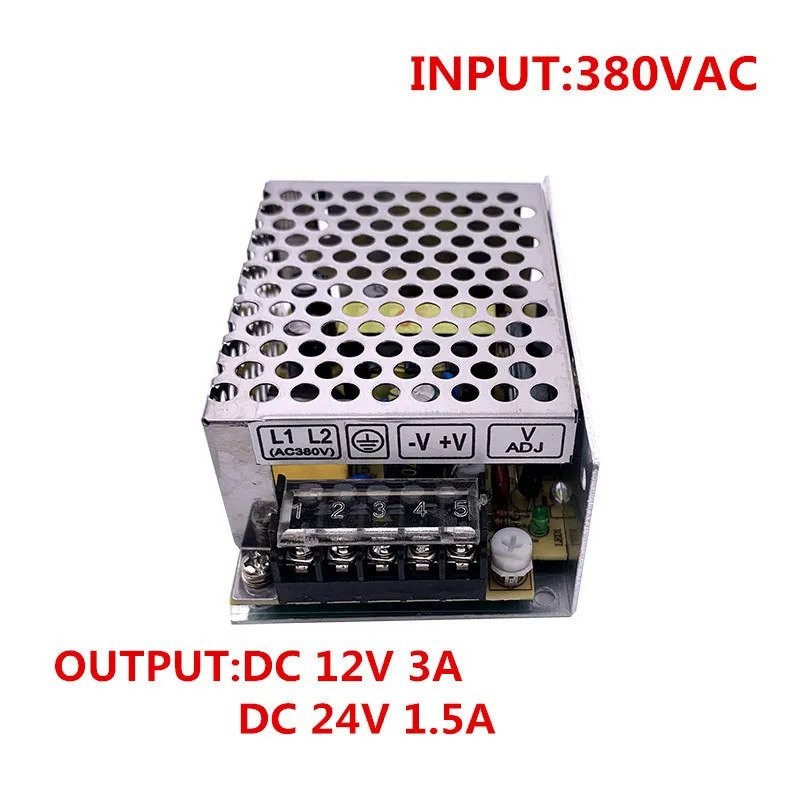 อินพุต380VAC Switching Power Supply AC-DC 35W แหล่งจ่ายไฟสามเฟส24VDC ...
