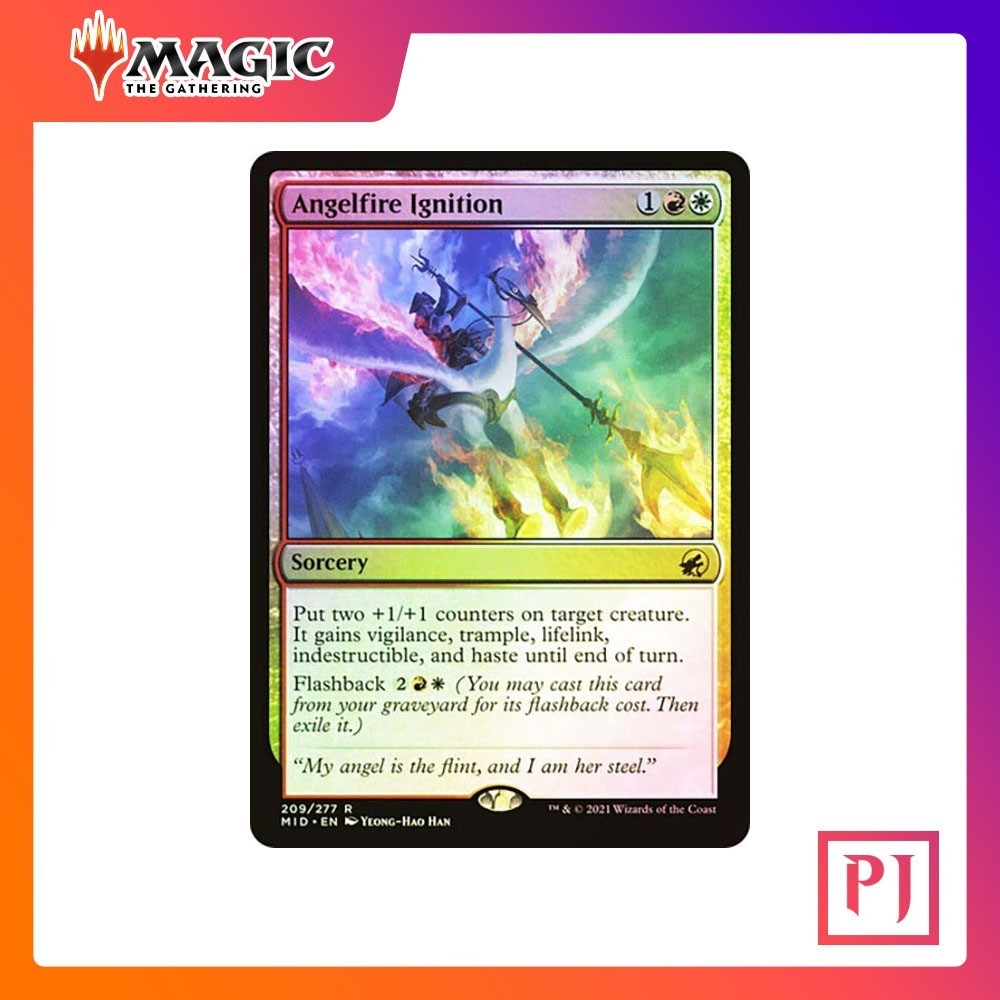 [MTG] Angelfire Ignition [MID] [MULTI] [RARE] [FOIL] [ENG] (การ์ดเมจิค