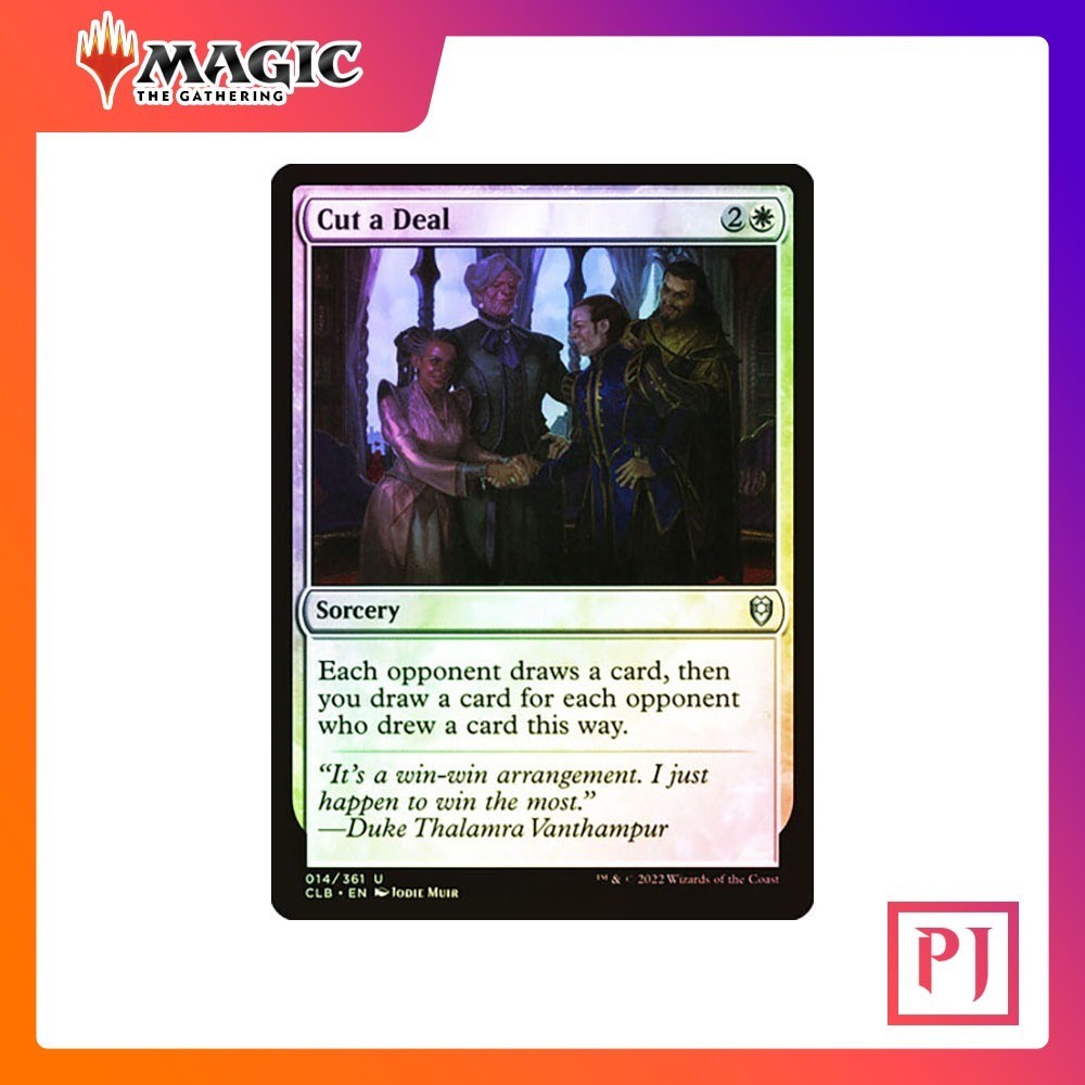 [MTG] Cut a Deal [CLB] [WHITE] [FOIL] [ENG] (การ์ดเมจิค / Magic the Gathering) Shopee