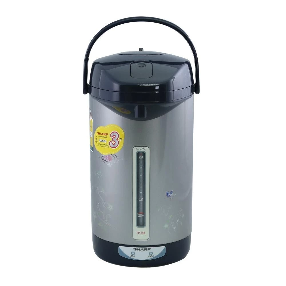 SHARP กระติกน้ำร้อน รุ่น KP-30S ความจุ 2.9 ลิตร สีเทา ระบบ Manual