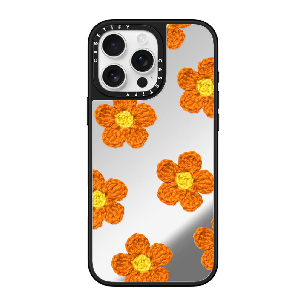 CASETiFY | Crochet Flowers - Orange #เคส กันกระแทก iPhone 16 Pro