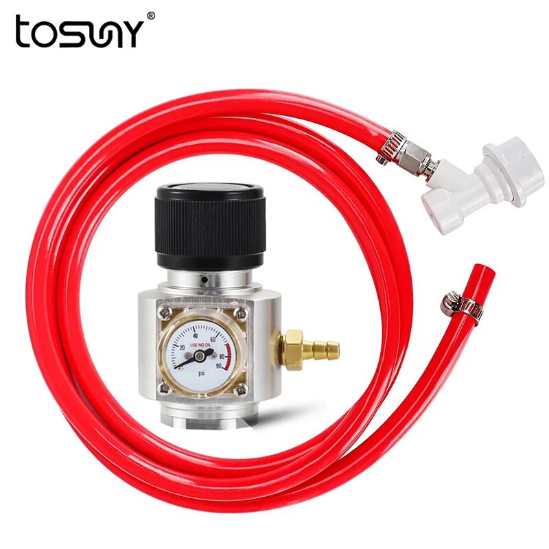 97O Sodastream CO2 Mini Gas Charger 090 PSI Gauge for Soda Water Beer