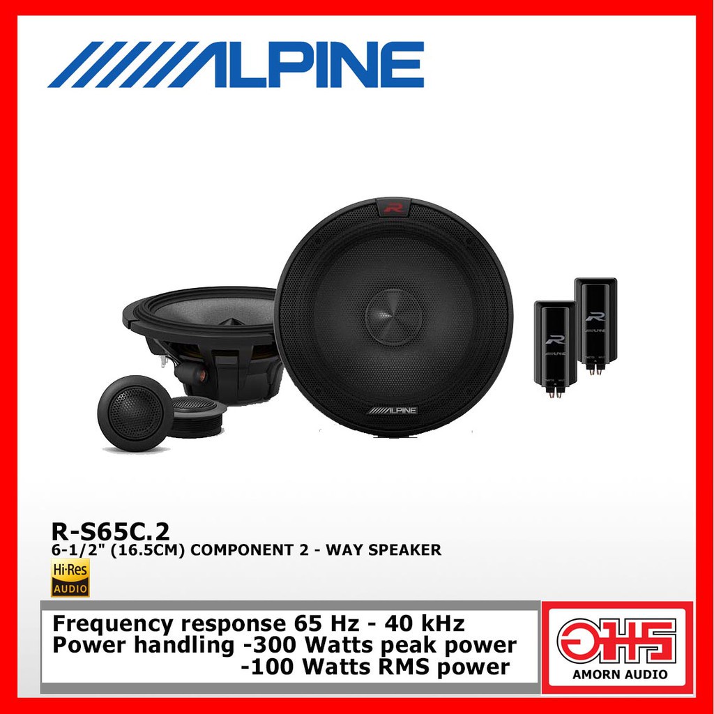 alpine-r-s65c-2-6-1-2-16-5cm-component-2way-speaker-ลำโพงรุ่น-r-ซีรีส์-100-watts-rms-amor