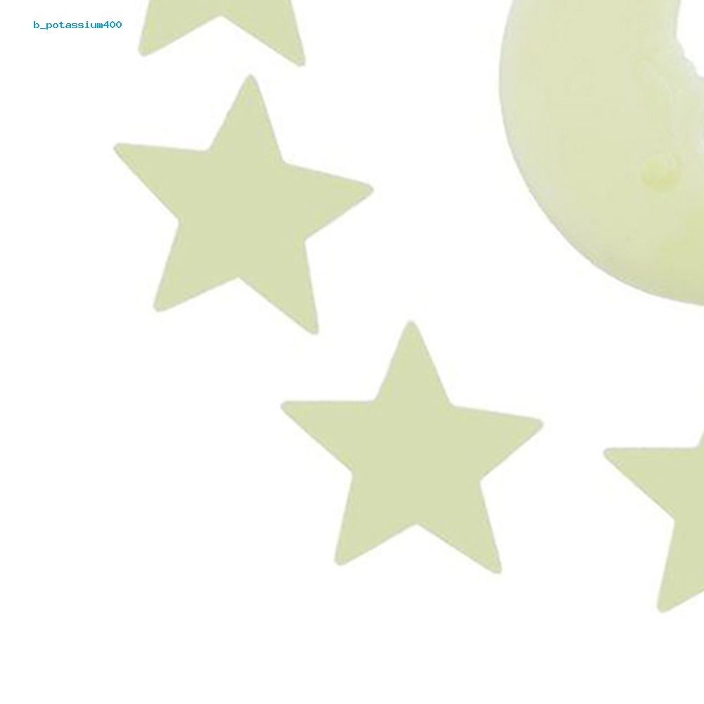 pota-12pcs-stars-moon-glow-in-dark-fluorescent-decal-wall-stickers-home-decoration