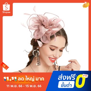 Pota กิ๊บติดผม ประดับขนนก น้ําหนักเบา ไม่ซีดจาง เข้ากับทุกการแต่งกาย สไตล์เรโทร สําหรับผู้หญิง เจ้าสาว