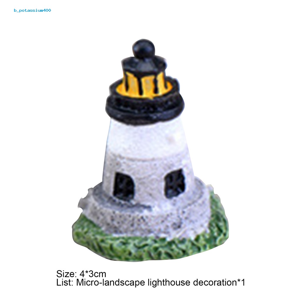 pota-sturdy-resin-sculpture-for-balcony-ornamental-nautical-lighthouse-figurine-compact