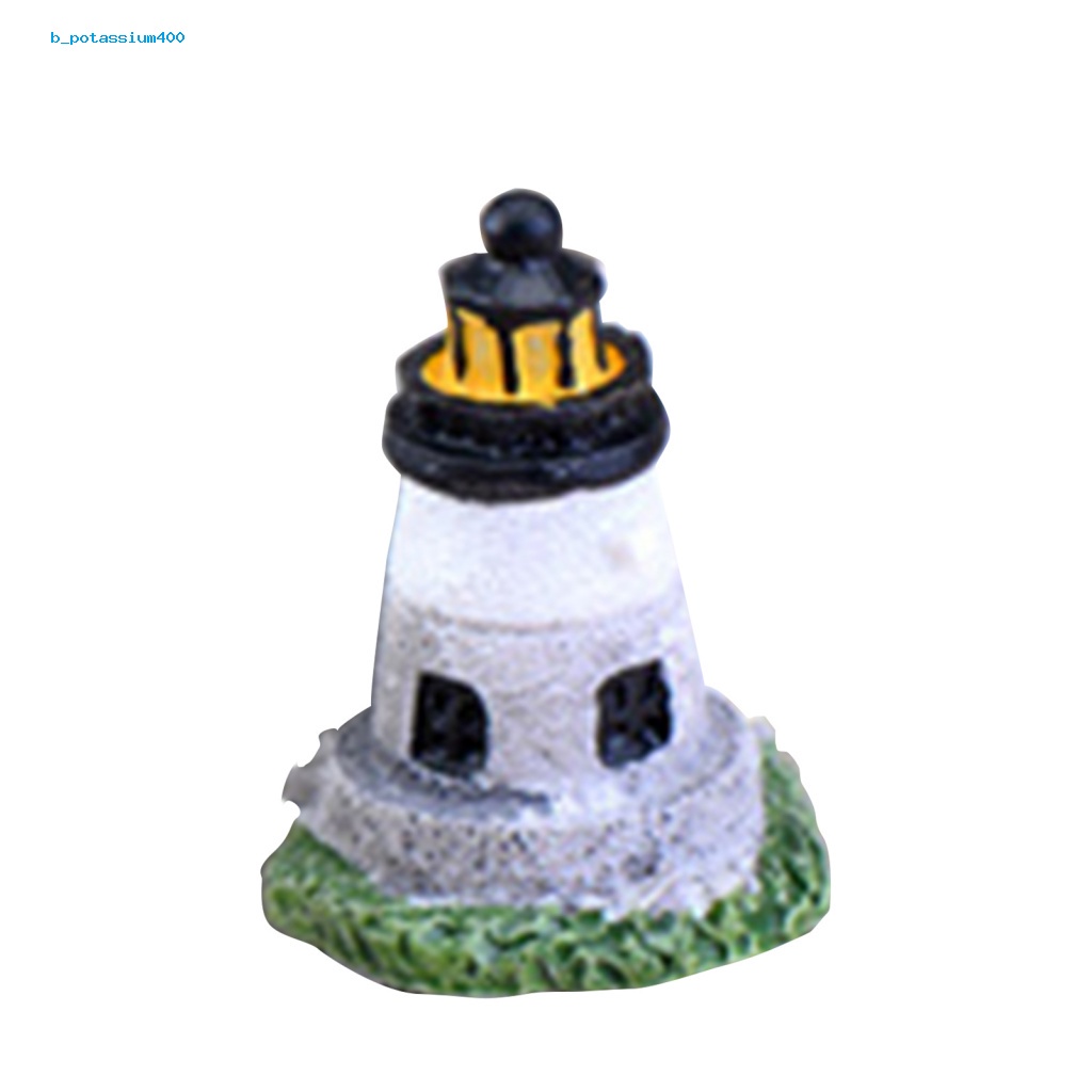 pota-sturdy-resin-sculpture-for-balcony-ornamental-nautical-lighthouse-figurine-compact
