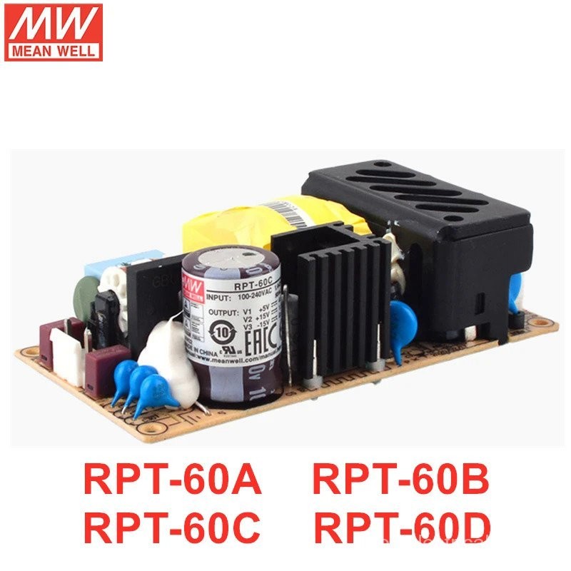 MEAN WELL PCB Type RPT-60 Series Triple Output แหล่งจ่ายไฟเกรดทาง ...