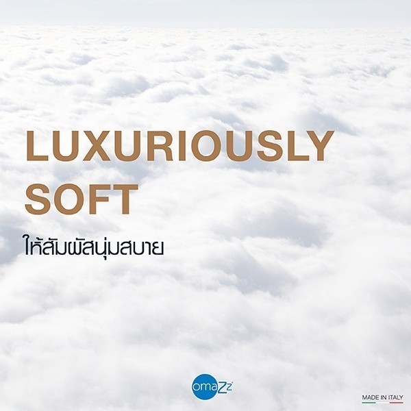 Omazz รุ่น โนเบิล ไวท์ ดาวน์ คอลเล็คชั่น (Solf) หมอนหนุนขนห่าน ไวท์ กูส ดาวน์ 100% น้ำหนัก 800 กรัม มอบสัมผัสแห่งการนอนที่นุ่มสบายและหรูหราเหนือระดับ