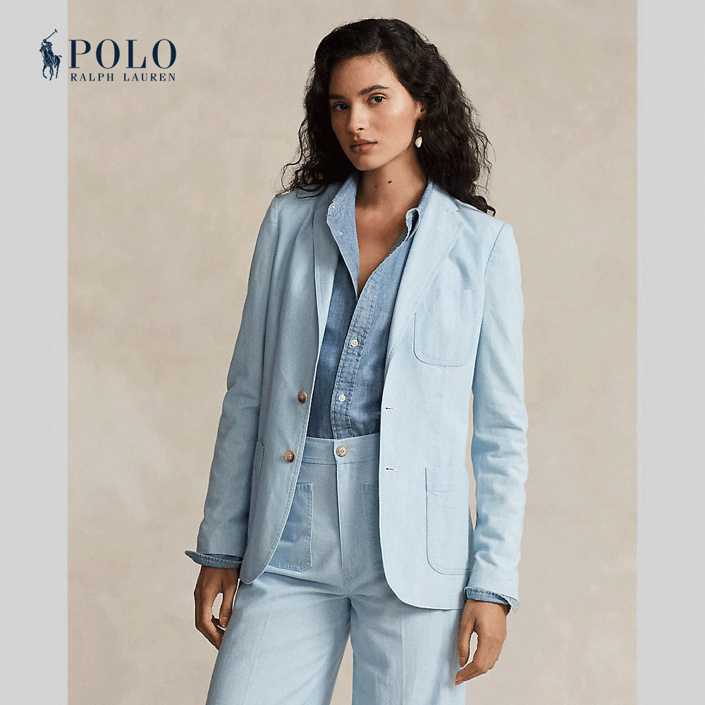 Polo Ralph Lauren Cotton Chambray Blazer WMPOOTWN5V20231 Shopee Thailand