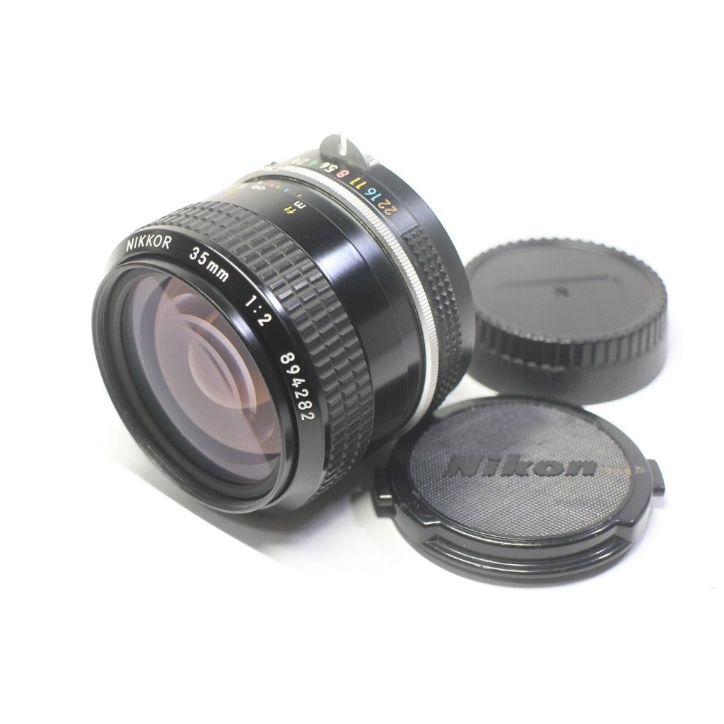 Nikon Ai NIKKOR 35mm F/2 MF Wide Angle Lens Made In Japan w/Cap ...