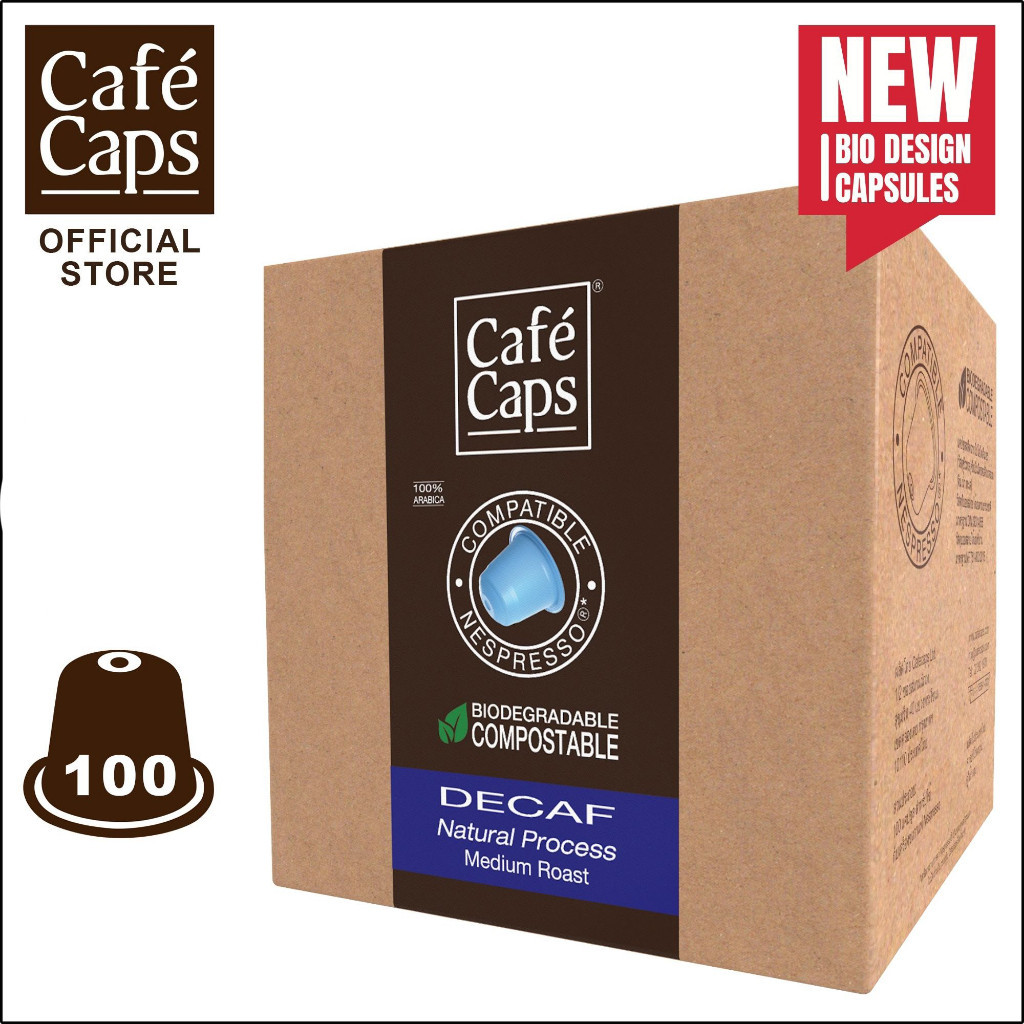 Nespresso Compatible Decaf Capsule - Cafecaps (1 Box X 100 Caps) | กาแฟ ...