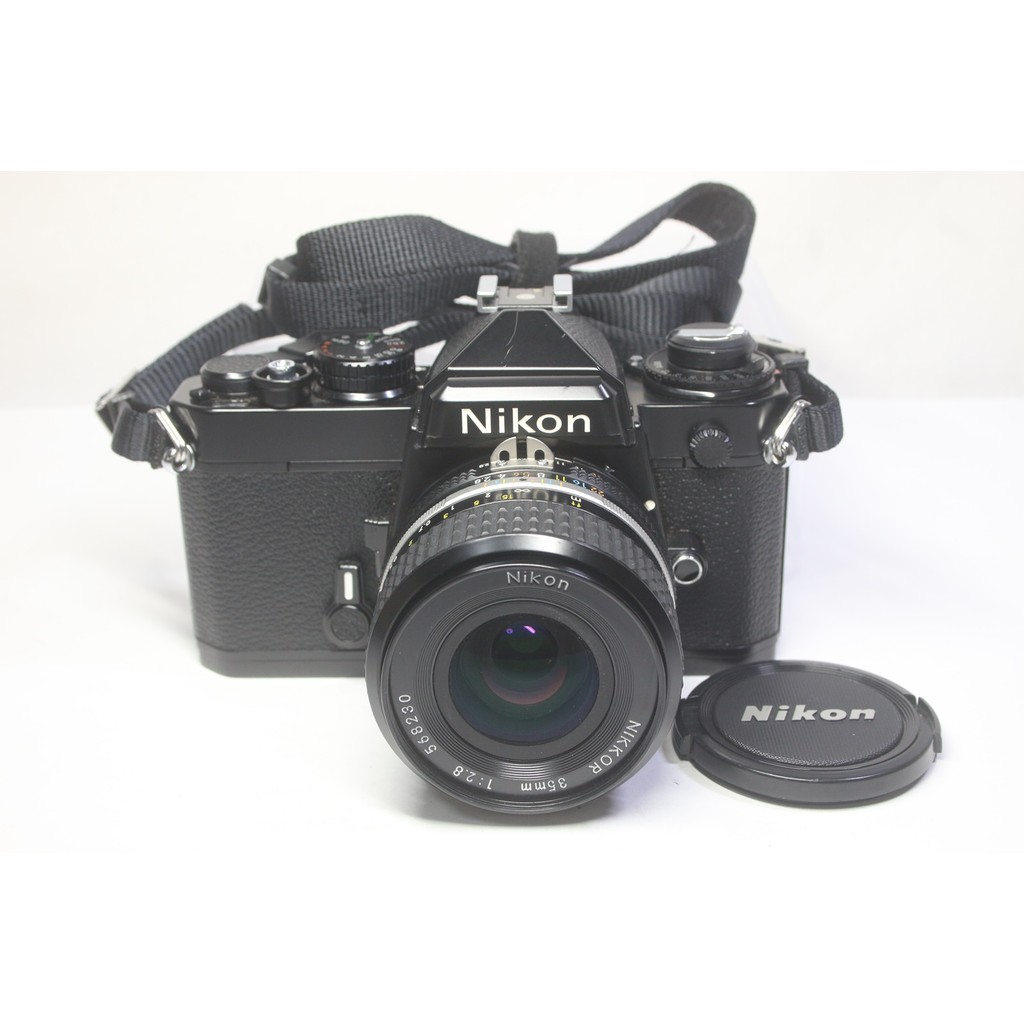 Appareil Photo Reflex Argentique Nikon FE - 35mm - Avec Piles, Bouchon Et Sangle - Occasion