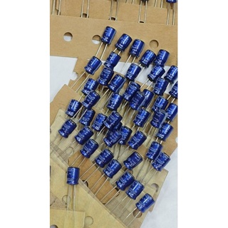 Capacitor 25v22uf คาปาซิเตอร์แบบอิเล็กโทรไลต์ 25v22uf ( 10ชิ้น )