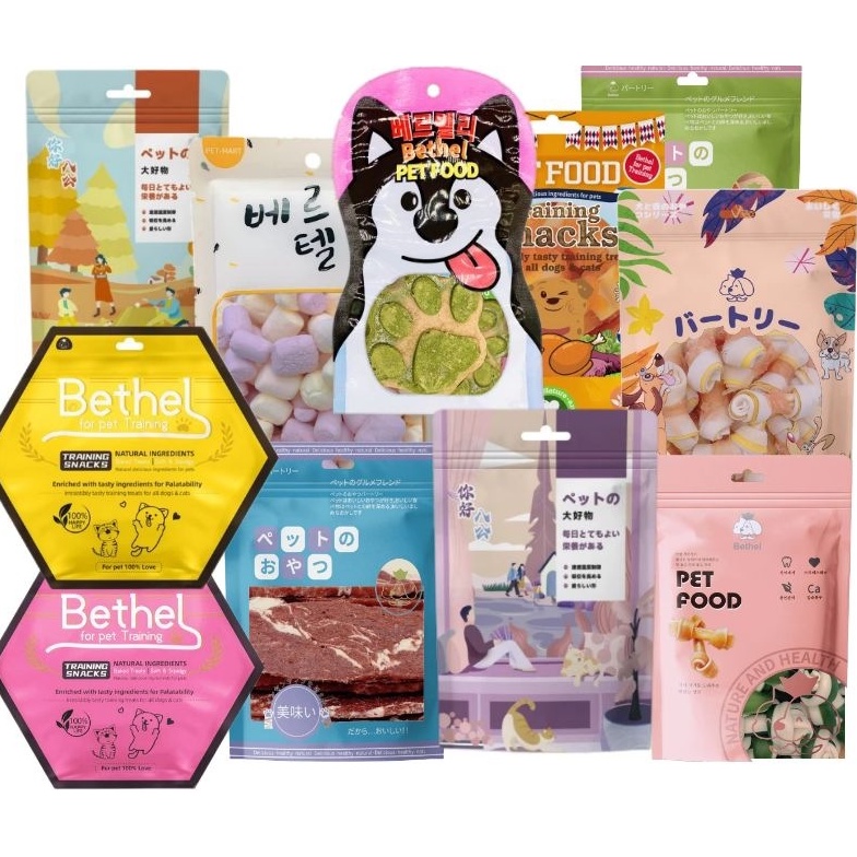 ขนมสําหรับสัตว์เลี้ยง-สุนัข-ขนมแมว-ไม้ฟัน-เมล็ดวัว-ชีสปลาแซลมอน-ไก่กระตุก
