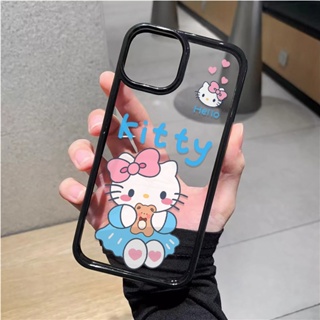 เคสโทรศัพท์มือถืออะคริลิคใส แบบแข็ง ลาย Hello Kitty สําหรับ iphone 14 pro Max 11 13 12 7Plus 8 X XS Max