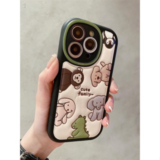 ใหม่ เคสโทรศัพท์มือถือหนัง ลายการ์ตูนสัตว์น่ารัก ไฮเอนด์ สําหรับ Iphone Apple 14promax 13 15pro 14pro 12