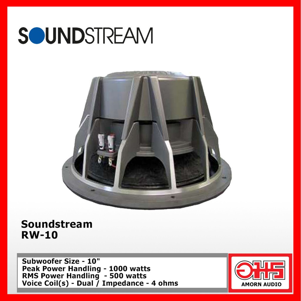 soundstream-rw-10-ซับวูฟเฟอร์-10-dual-4-ohm-power-handling-peak-1000-watts-rms-500-watt