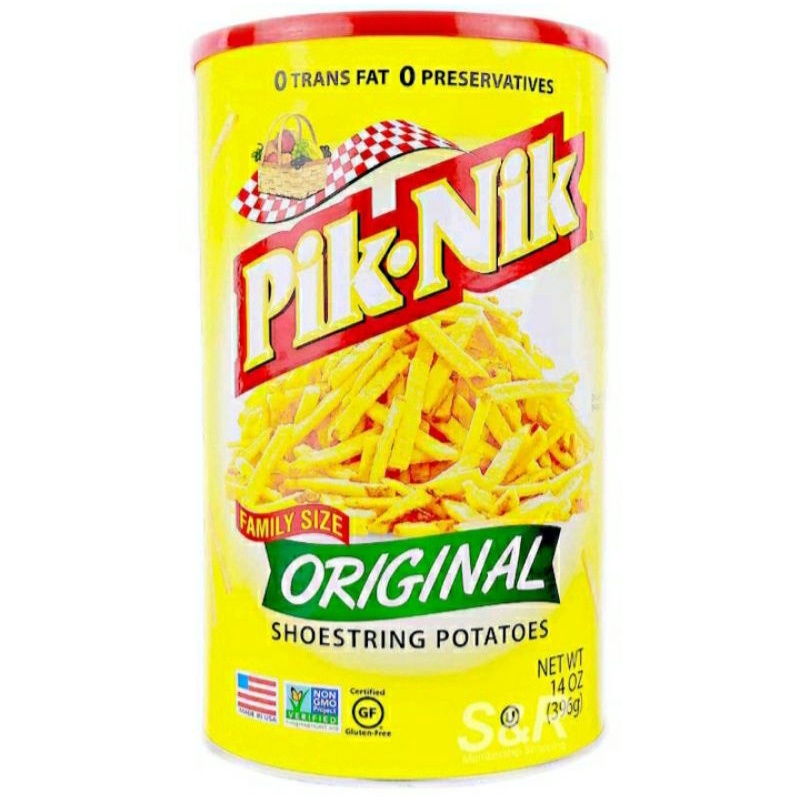 ปิคนิค มันฝรั่งอบกรอบไร้กลูเตน ไซส์ครอบครัว Pik Nik Original Shoestring