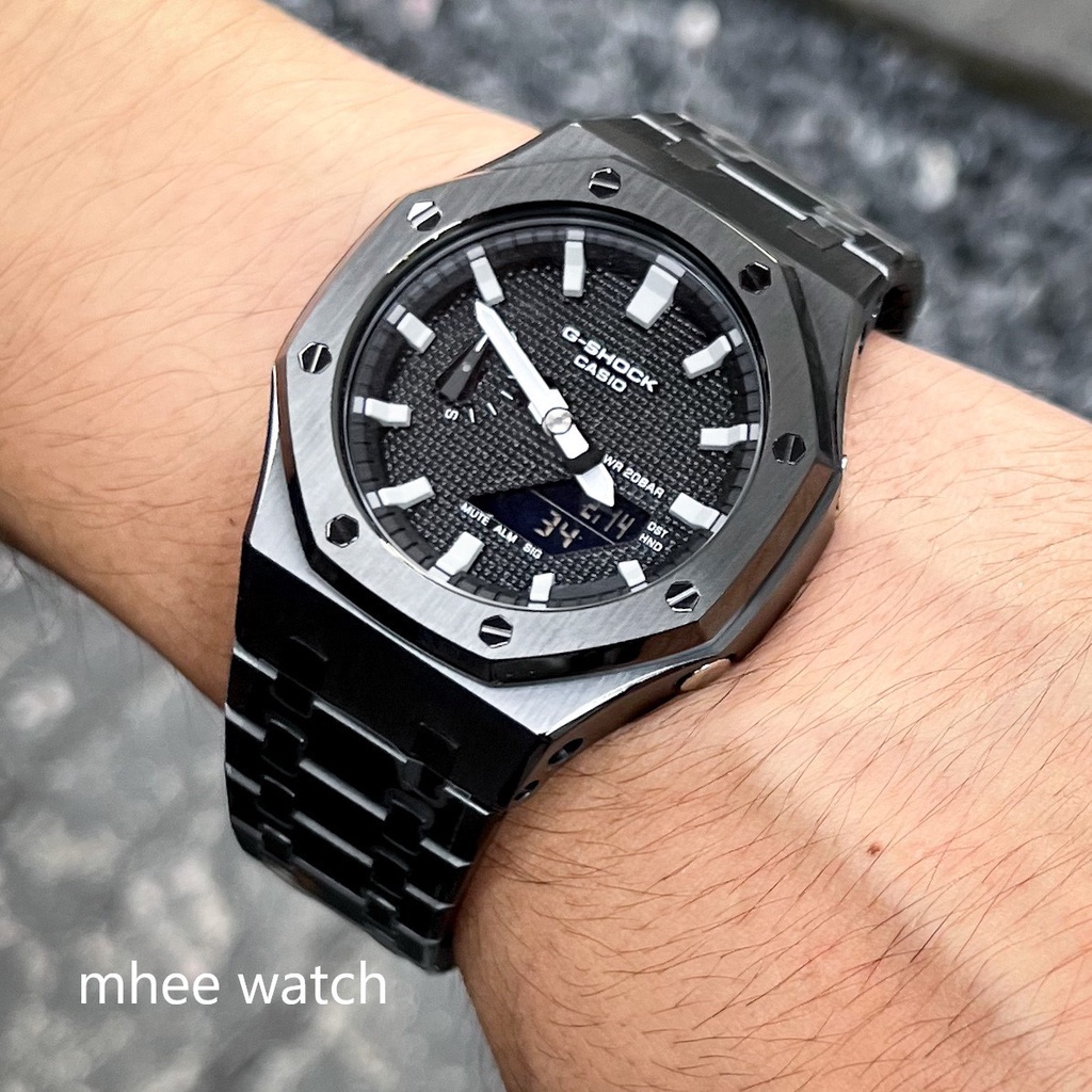 G-Shock Casioak AP Gun Metal Steel with Black pattern Dial | Shopee ...