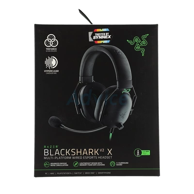 RAZER HEADSET (2.1) BLACKSHARK V2 X BLACK