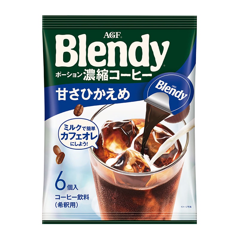 ญี่ปุ่นนำเข้า-agf-blendy-เอสเปรสโซของเหลว-6-แคปซูลชงเย็นน้ำแข็งกาแฟดำสำเร็จรูป-4-ถุง