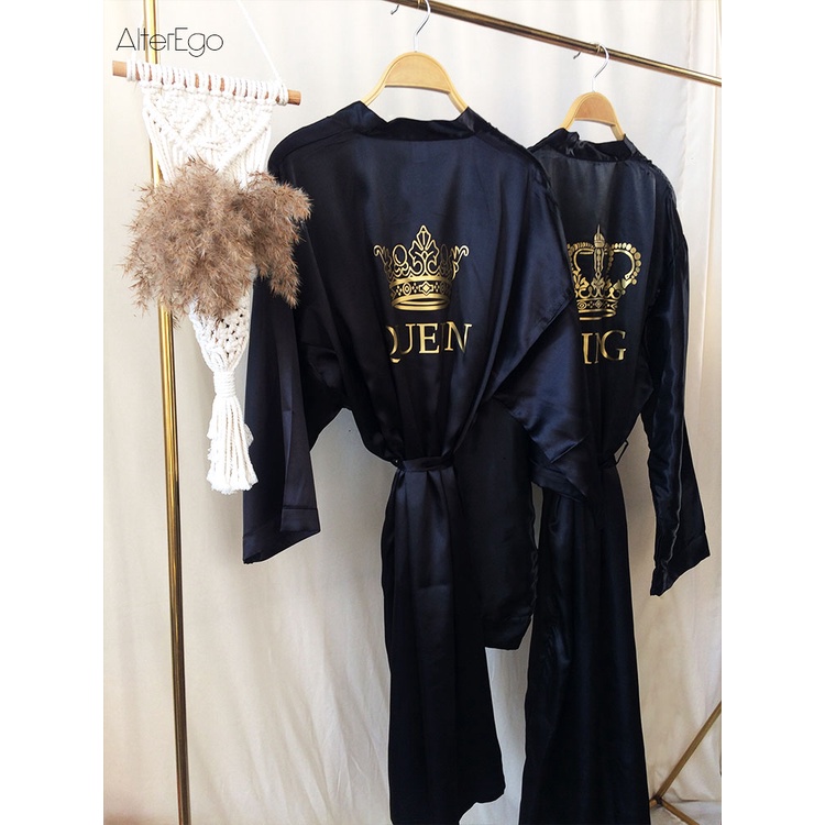 29l Customized Men s Bathrobe Silk Couple Set King and Queen Bath Robe