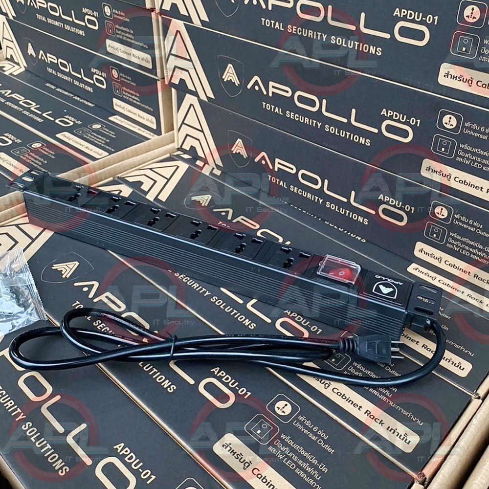 apollo-ปลั๊กตู้rack-pdu-6-ช่อง-มีมาตรฐาน-ul-e150631-เหมาะกับตู้แร็ต-server-6u-9u-12u-รุ่น-apdu-01