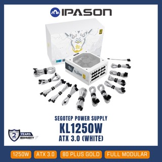 SEGOTEP POWER SUPPLY (อุปกรณ์จ่ายไฟ) KL1250W ATX 3.0 (WHITE) 80 PLUS GOLD FULL MODULAR รับประกัน 2 ปี โดย Devas IPASON