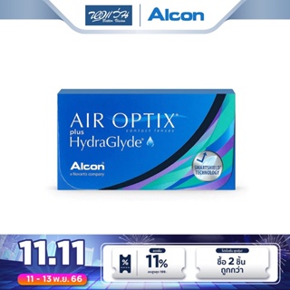 Alcon คอนแทคเลนส์ใส รายเดือน ออลคอน รุ่น Air Optix Plus Hydraglyde จำนวน/กล่อง 6 ชิ้น - BV