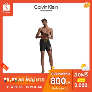 CALVIN KLEIN กางเกงว่ายน้ำผู้ชาย รุ่น KM00800 BEH - สีดำ