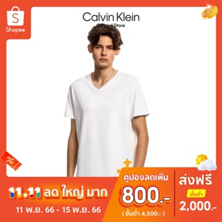 CALVIN KLEIN เสื้อยืดผู้ชาย ทรง Regular รุ่น J320987 YAF - สีขาว