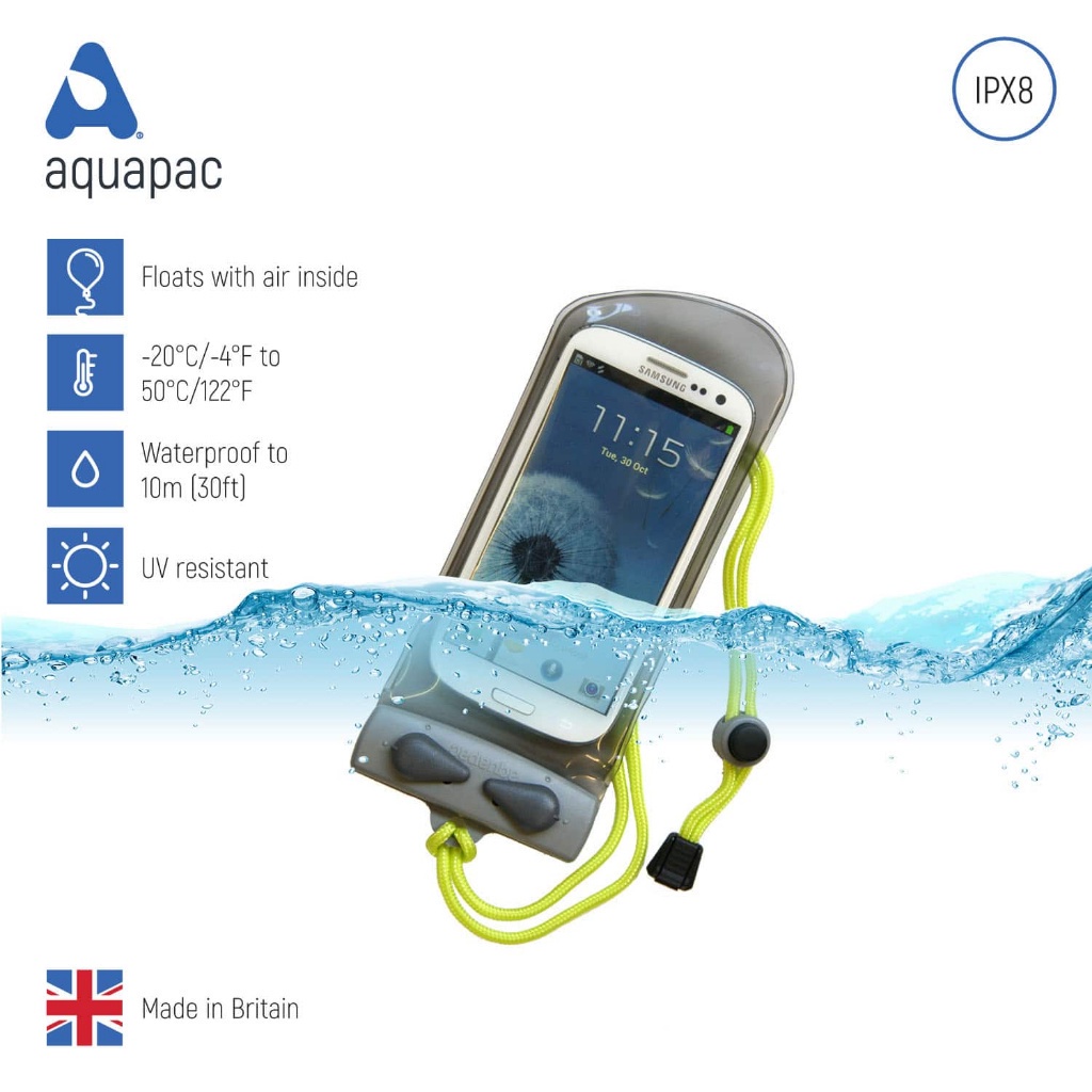 aquapac-ซองกันน้ำมือถือ-จมน้ำได้-เหมาะสำหรับกีฬาทางน้ำหรือเที่ยวทะเล-น้ำตก