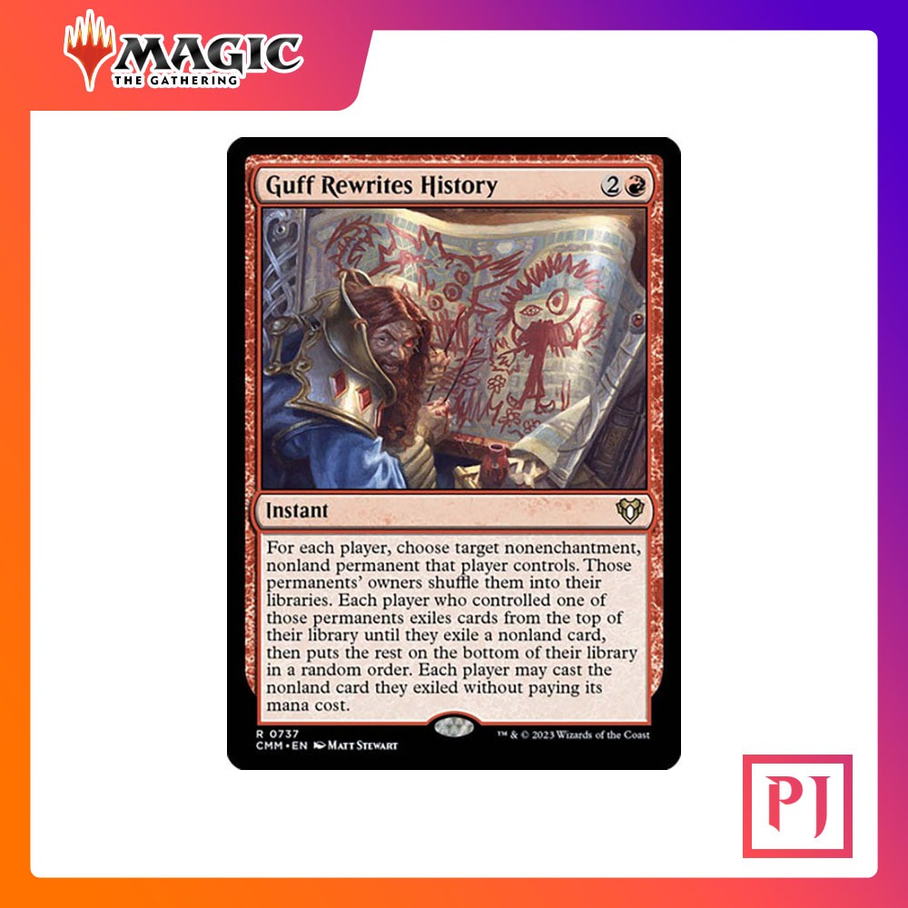 [MTG] Guff Rewrites History [CMM] [RED] [RARE] [NORMAL] [ENG] (การ์ดเม ...