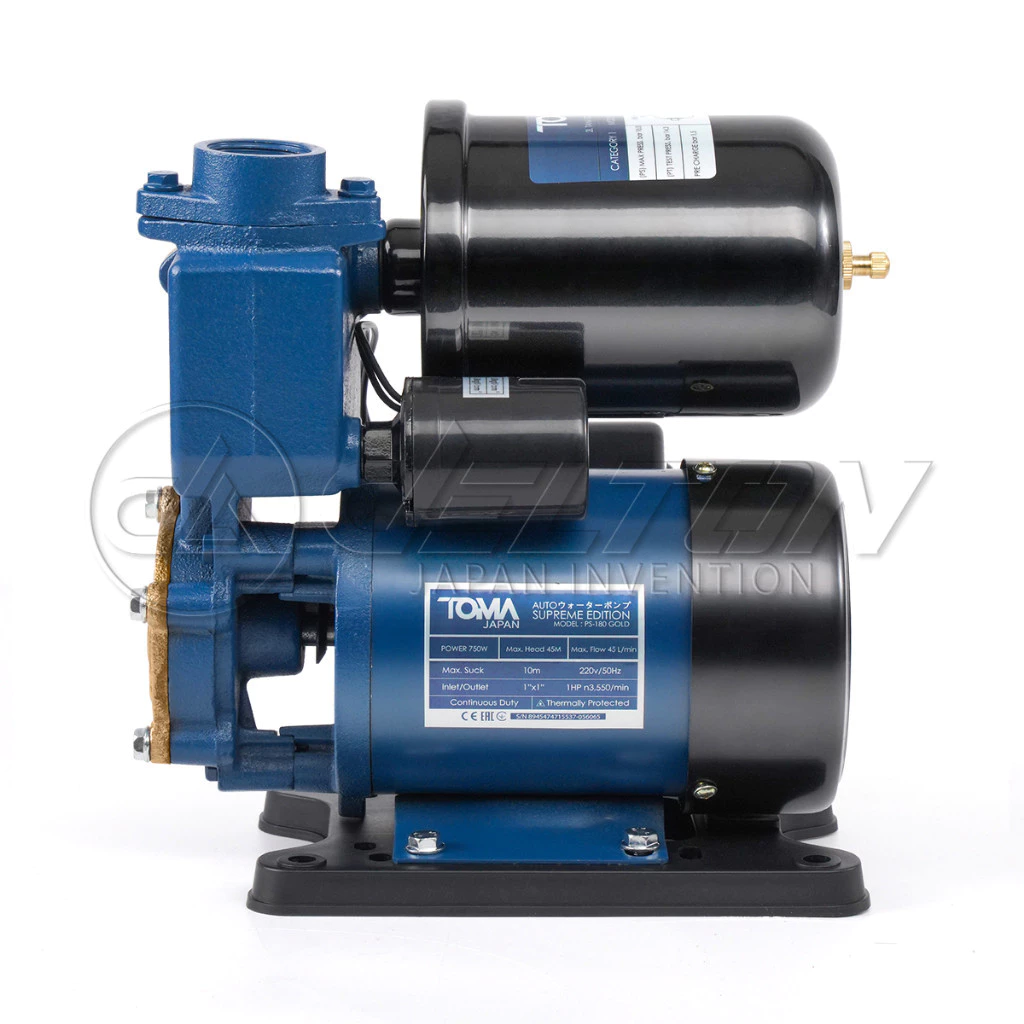 TOMA JAPAN ปั๊มน้ำออโต้ 750W รุ่น PS-180 Gold ปั๊มน้ำอัตโนมัติ