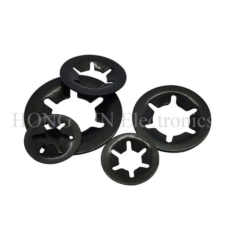 260-Piece Star Nut / Starlock Push-On Locking Washer Assortment Kit – M3 To M12 Sizes